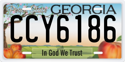 GA license plate CCY6186