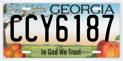 GA license plate CCY6187