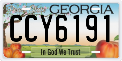 GA license plate CCY6191