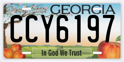 GA license plate CCY6197
