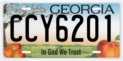 GA license plate CCY6201