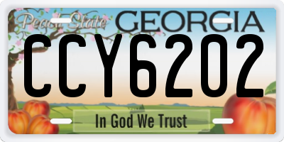 GA license plate CCY6202