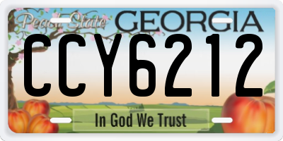 GA license plate CCY6212