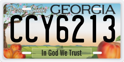 GA license plate CCY6213