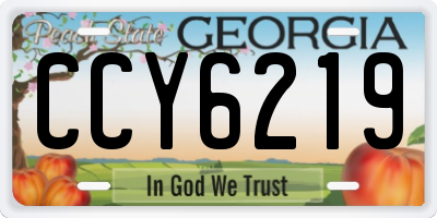 GA license plate CCY6219