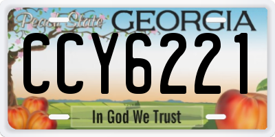 GA license plate CCY6221