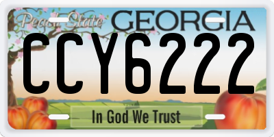 GA license plate CCY6222