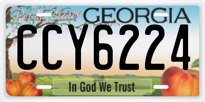 GA license plate CCY6224