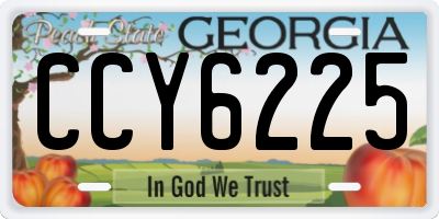 GA license plate CCY6225