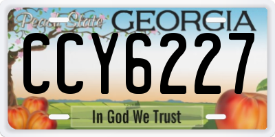 GA license plate CCY6227