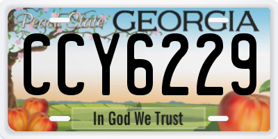 GA license plate CCY6229