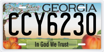 GA license plate CCY6230