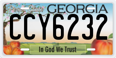 GA license plate CCY6232