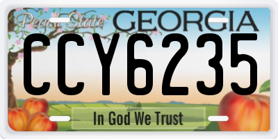 GA license plate CCY6235