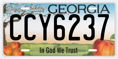 GA license plate CCY6237