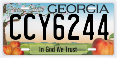 GA license plate CCY6244