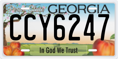 GA license plate CCY6247