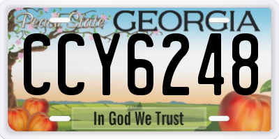 GA license plate CCY6248