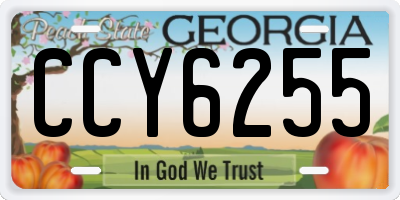 GA license plate CCY6255