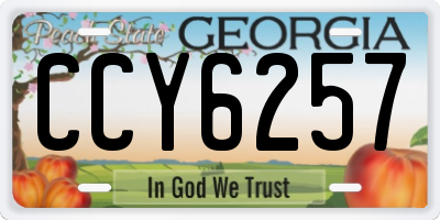 GA license plate CCY6257