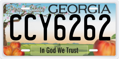 GA license plate CCY6262