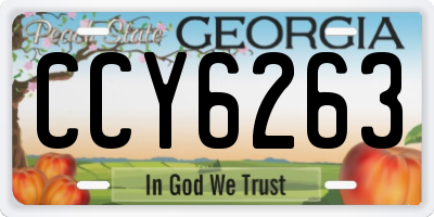 GA license plate CCY6263