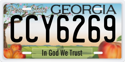 GA license plate CCY6269