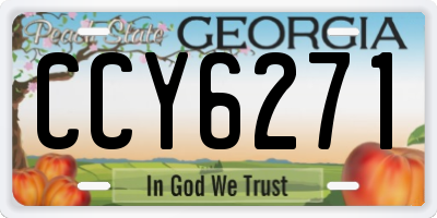 GA license plate CCY6271