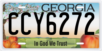 GA license plate CCY6272