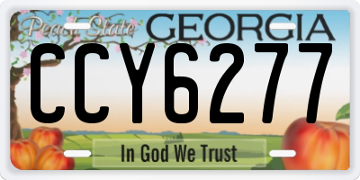 GA license plate CCY6277