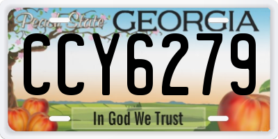 GA license plate CCY6279