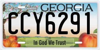 GA license plate CCY6291