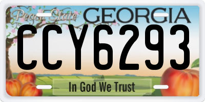 GA license plate CCY6293