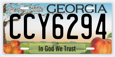 GA license plate CCY6294