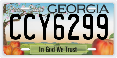 GA license plate CCY6299