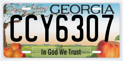GA license plate CCY6307