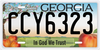 GA license plate CCY6323