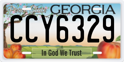 GA license plate CCY6329