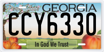 GA license plate CCY6330