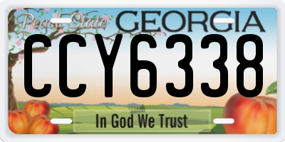 GA license plate CCY6338