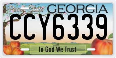 GA license plate CCY6339