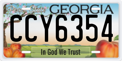 GA license plate CCY6354