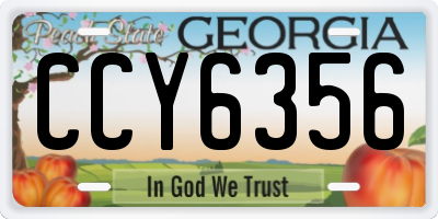 GA license plate CCY6356