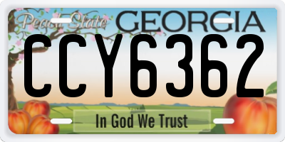 GA license plate CCY6362