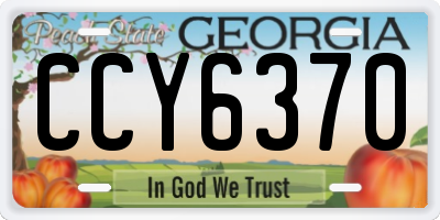 GA license plate CCY6370