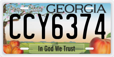 GA license plate CCY6374