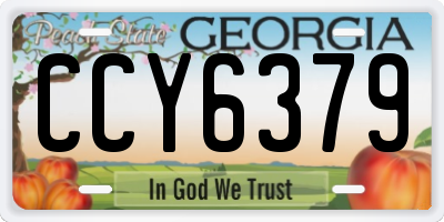 GA license plate CCY6379