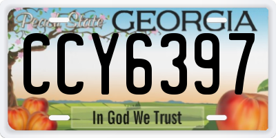 GA license plate CCY6397