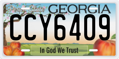 GA license plate CCY6409