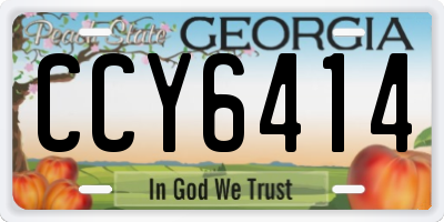 GA license plate CCY6414